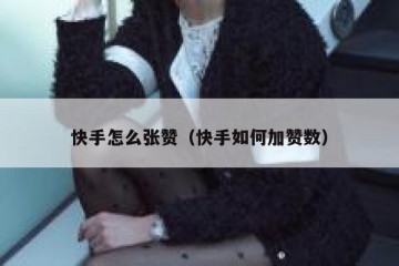 快手怎么张赞（快手如何加赞数）