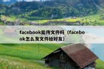 facebook能传文件吗（facebook怎么发文件给好友）