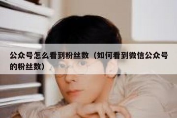 公众号怎么看到粉丝数（如何看到微信公众号的粉丝数）