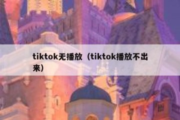 tiktok无播放（tiktok播放不出来）