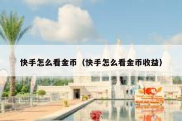 快手怎么看金币（快手怎么看金币收益）