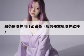服务器防护用什么设备（服务器主机防护软件）