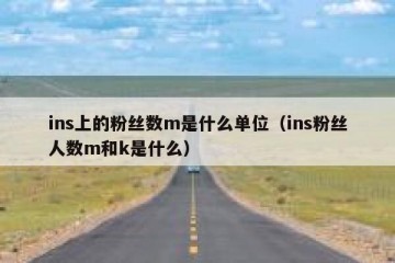 ins上的粉丝数m是什么单位（ins粉丝人数m和k是什么）