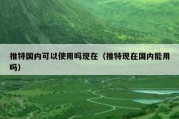 推特国内可以使用吗现在（推特现在国内能用吗）