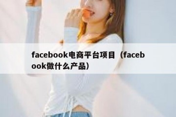 facebook电商平台项目（facebook做什么产品）