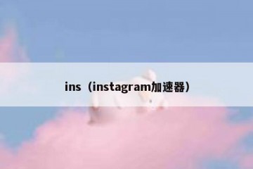 ins（instagram加速器）