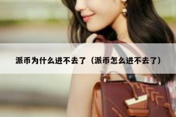 派币为什么进不去了（派币怎么进不去了）