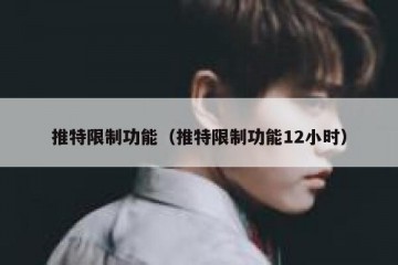 推特限制功能（推特限制功能12小时）