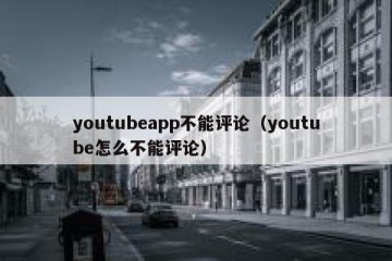youtubeapp不能评论（youtube怎么不能评论）