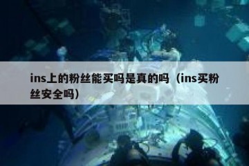 ins上的粉丝能买吗是真的吗（ins买粉丝安全吗）