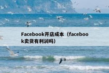 Facebook开店成本（facebook卖货有利润吗）