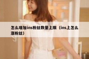怎么增加ins粉丝数量上限（ins上怎么涨粉丝）