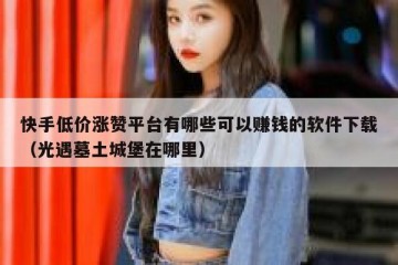 快手低价涨赞平台有哪些可以赚钱的软件下载（光遇墓土城堡在哪里）