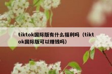 tiktok国际版有什么福利吗（tiktok国际版可以赚钱吗）