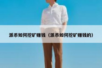 派币如何挖矿赚钱（派币如何挖矿赚钱的）