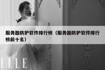 服务器防护软件排行榜（服务器防护软件排行榜前十名）