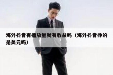 海外抖音有播放量就有收益吗（海外抖音挣的是美元吗）