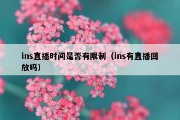 ins直播时间是否有限制（ins有直播回放吗）