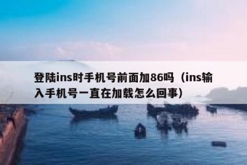 登陆ins时手机号前面加86吗（ins输入手机号一直在加载怎么回事）