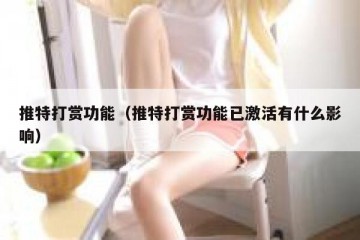 推特打赏功能（推特打赏功能已激活有什么影响）