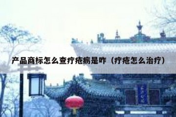 产品商标怎么查疔疮疬是咋（疔疮怎么治疗）