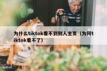 为什么tiktok看不到别人主页（为何tiktok看不了）