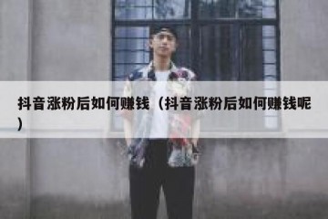 抖音涨粉后如何赚钱（抖音涨粉后如何赚钱呢）