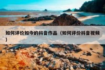 如何评价如今的抖音作品（如何评价抖音视频）