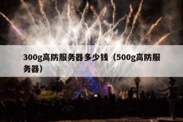 300g高防服务器多少钱（500g高防服务器）