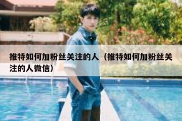 推特如何加粉丝关注的人（推特如何加粉丝关注的人微信）
