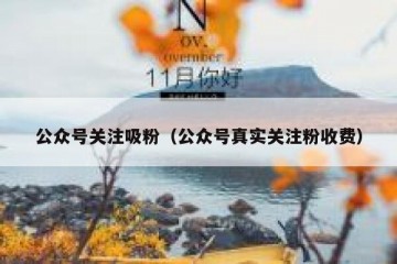 公众号关注吸粉（公众号真实关注粉收费）