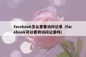 facebook怎么查看访问记录（facebook可以看到访问记录吗）