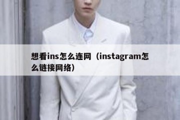 想看ins怎么连网（instagram怎么链接网络）