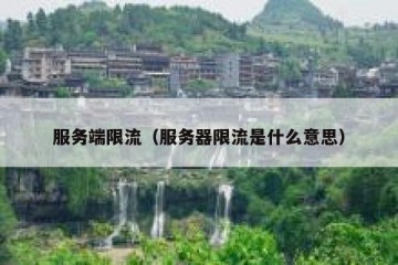 服务端限流（服务器限流是什么意思）