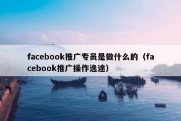 facebook推广专员是做什么的（facebook推广操作逸途）