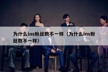 为什么ins粉丝数不一样（为什么ins粉丝数不一样）
