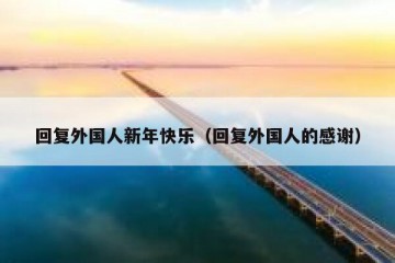 回复外国人新年快乐（回复外国人的感谢）