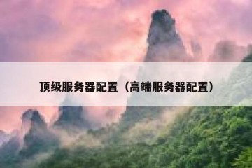 顶级服务器配置（高端服务器配置）