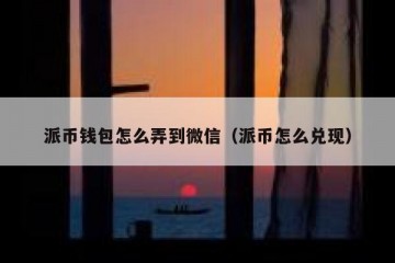 派币钱包怎么弄到微信（派币怎么兑现）