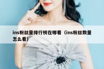 ins粉丝量排行榜在哪看（ins粉丝数量怎么看）