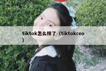 tiktok怎么样了（tiktokceo）