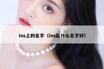 ins上的名字（ins起什么名字好）