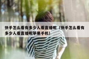 快手怎么看有多少人看直播呢（快手怎么看有多少人看直播呢苹果手机）