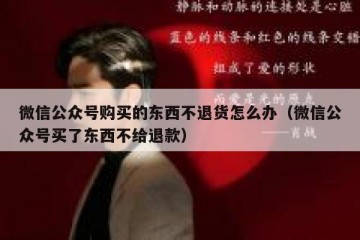 微信公众号购买的东西不退货怎么办（微信公众号买了东西不给退款）