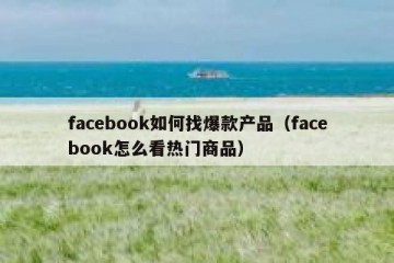 facebook如何找爆款产品（facebook怎么看热门商品）