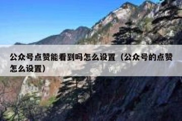 公众号点赞能看到吗怎么设置（公众号的点赞怎么设置）