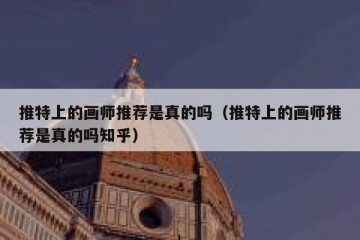 推特上的画师推荐是真的吗（推特上的画师推荐是真的吗知乎）