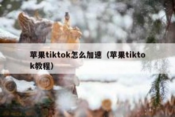 苹果tiktok怎么加速（苹果tiktok教程）