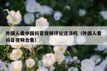 外国人看中国抖音视频评论违法吗（外国人看抖音视频合集）