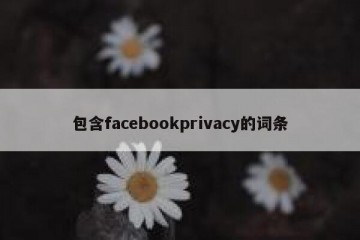 包含facebookprivacy的词条